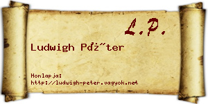 Ludwigh Péter névjegykártya